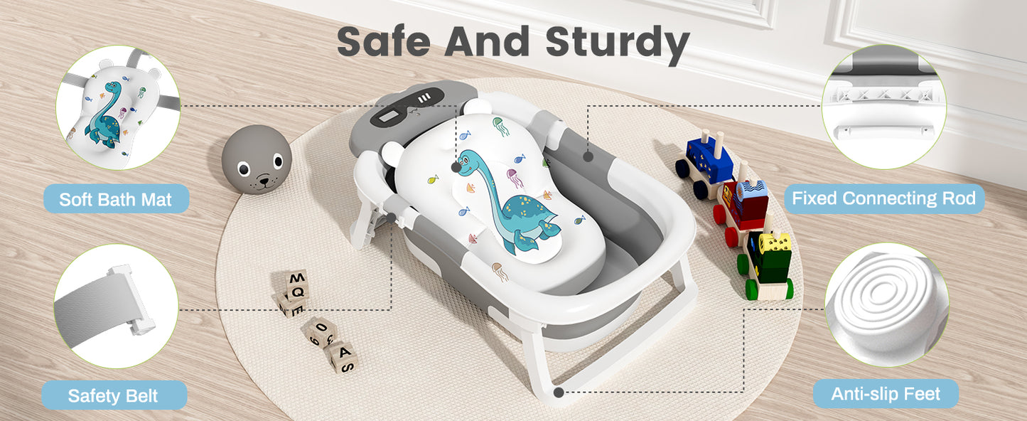 Dinosaur Baby Bathtub detail guide