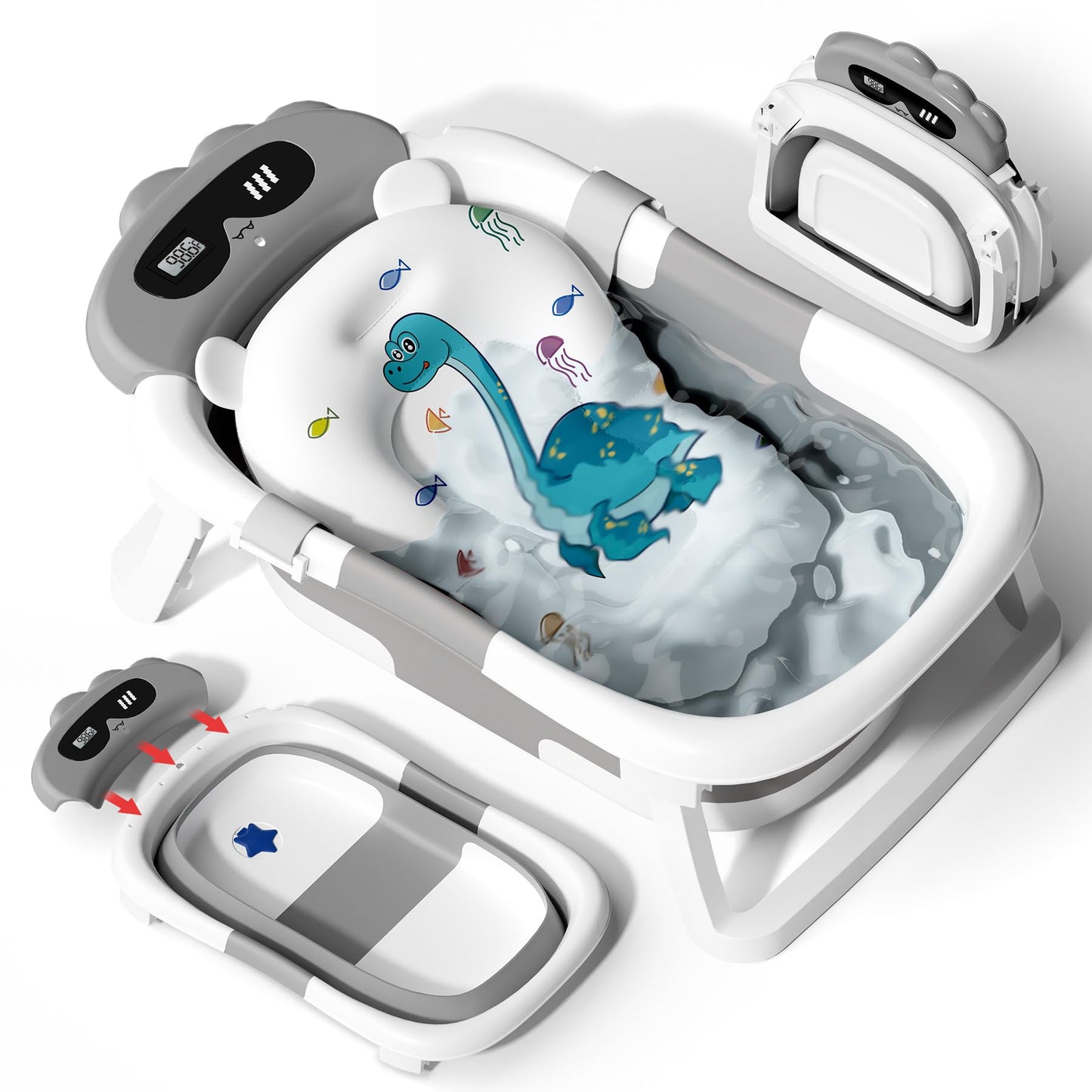 Dinosaur Baby Bathtub grey product image