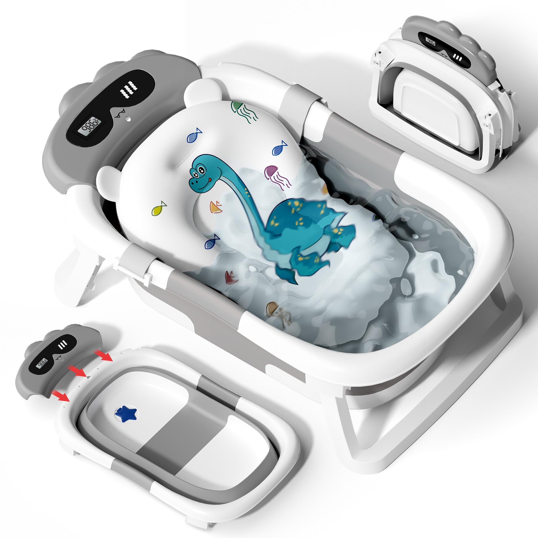 Dinosaur Baby Bathtub grey product image