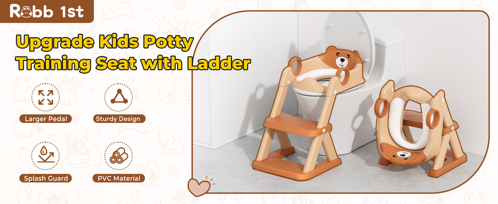 Bear Potty Training Ladder brown product image