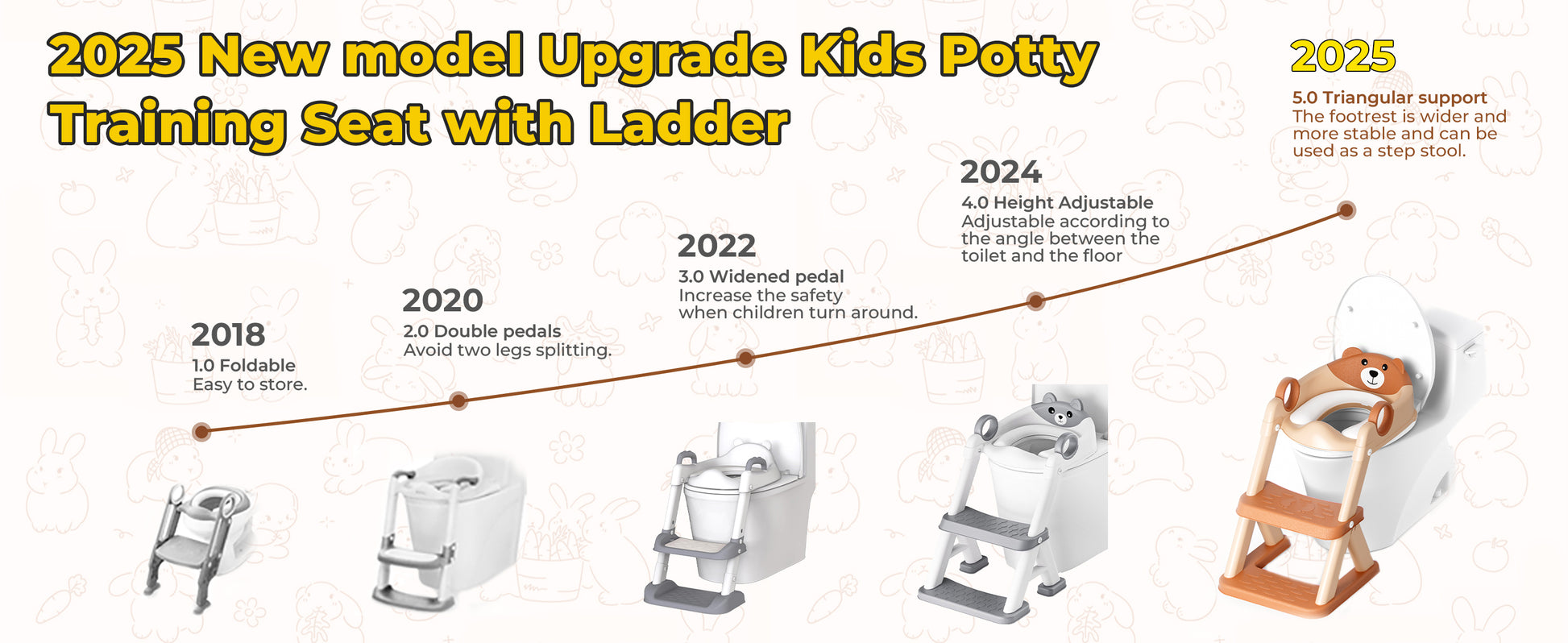 Bear Potty Training Ladder brown product image