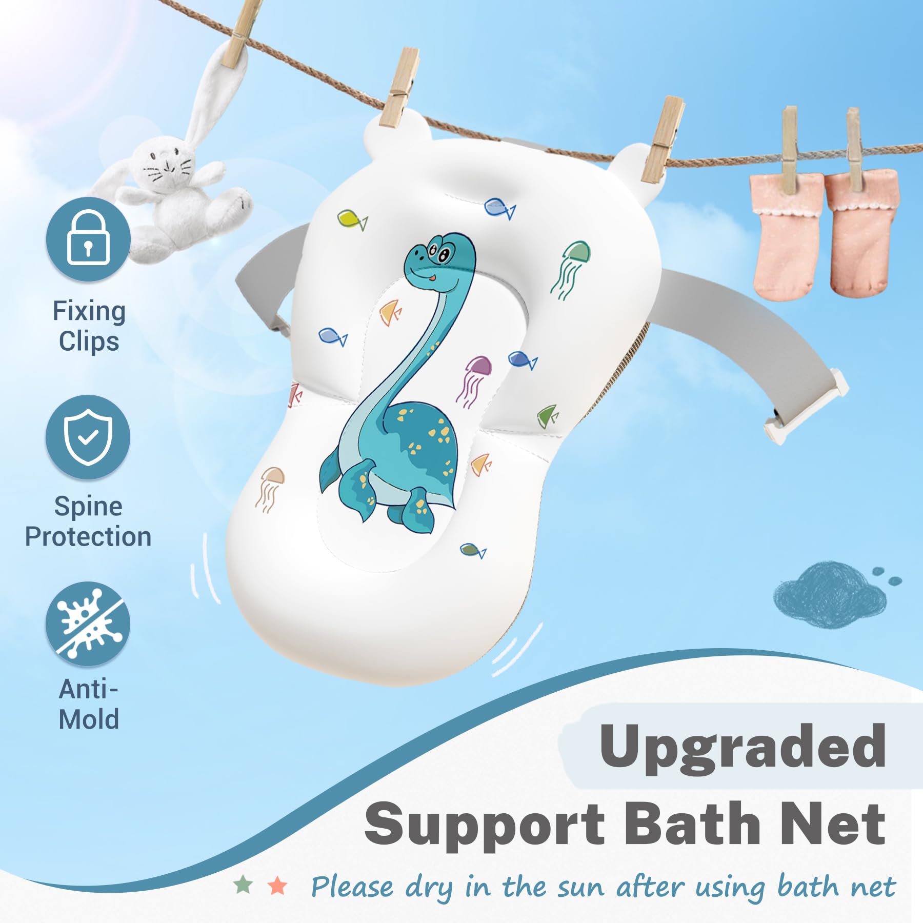 Dinosaur Baby Bathtub grey product image