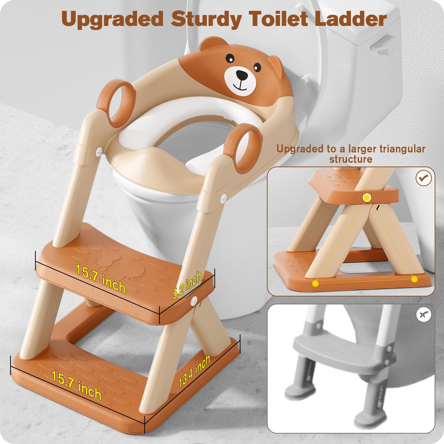 Bear Potty Training Ladder brown product image