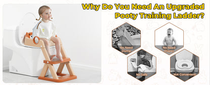 Bear Potty Training Ladder brown product image