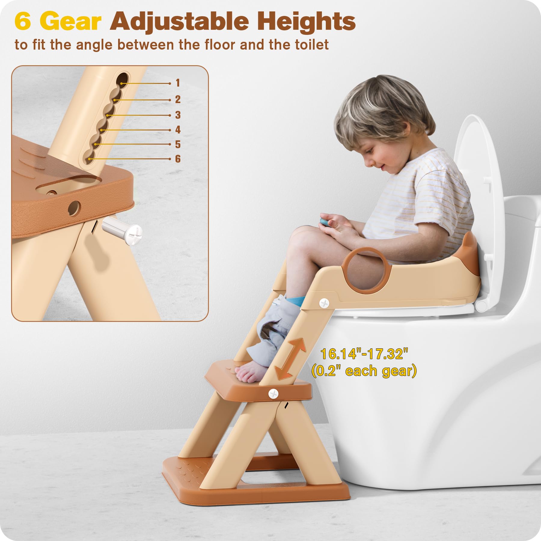 Bear Potty Training Ladder brown product image