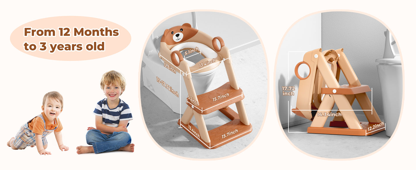 Bear Potty Training Ladder brown product image